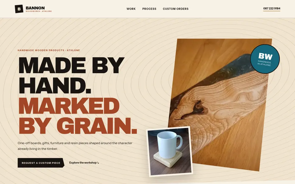 Bannon Woodworks website